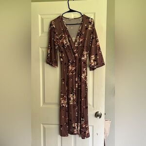 Rose/mauve midi dress.  Super soft material